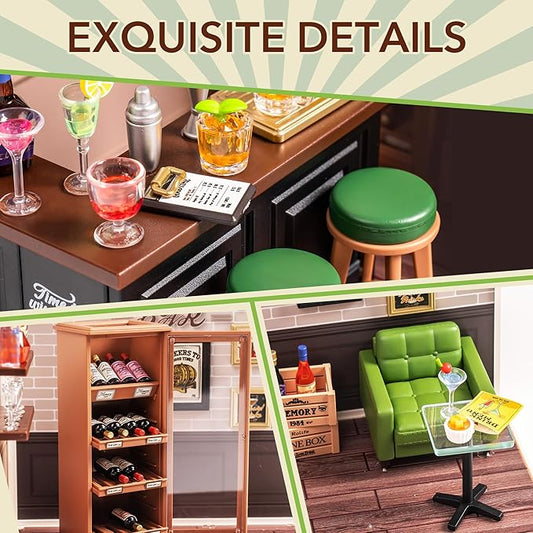 House Building Set Toys Playset with LED Suitable for Mini Figures Construction Toys Diorama